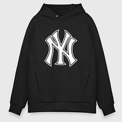 Мужское худи оверсайз New York yankees - baseball logo