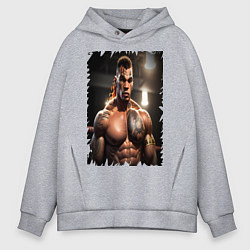 Мужское худи оверсайз Майк Тайсон лучший боксер