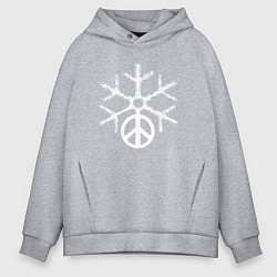 Мужское худи оверсайз Peace snow
