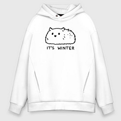 Мужское худи оверсайз Cat its winter