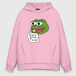 Мужское худи оверсайз Pepe feels good man