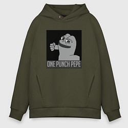 Мужское худи оверсайз One punch pepe