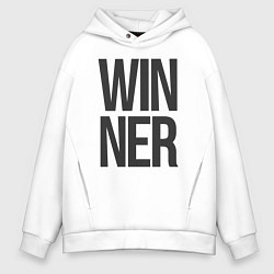 Толстовка оверсайз мужская Winner, цвет: белый