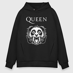 Мужское худи оверсайз Queen rock panda