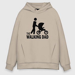 Мужское худи оверсайз The walking dad with child