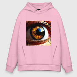 Мужское худи оверсайз Золотой карий глаз в стиле стимпанк