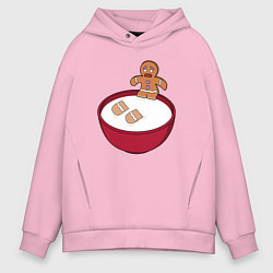 Мужское худи оверсайз Человечек пряник