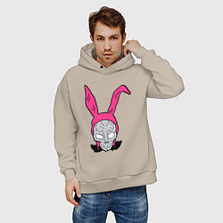 Толстовка оверсайз мужская Pink Donnie Darko, цвет: миндальный — фото 2