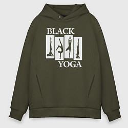 Мужское худи оверсайз Black yoga