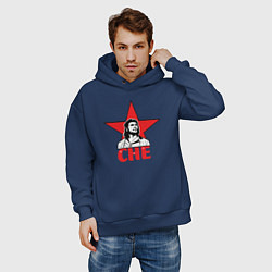 Толстовка оверсайз мужская Che Guevara star, цвет: тёмно-синий — фото 2
