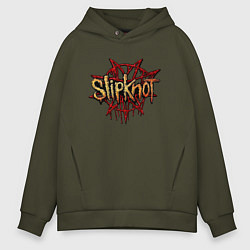 Толстовка оверсайз мужская Slipknot original, цвет: хаки