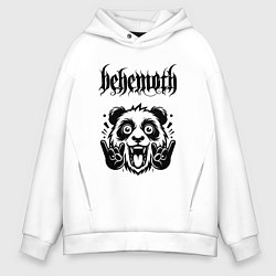 Толстовка оверсайз мужская Behemoth - rock panda, цвет: белый
