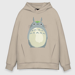 Толстовка оверсайз мужская Neighbor Totoro, цвет: миндальный