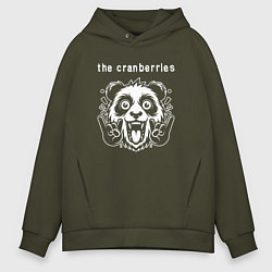 Толстовка оверсайз мужская The Cranberries rock panda, цвет: хаки