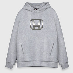 Мужское худи оверсайз Honda logo auto grey