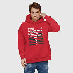 Толстовка оверсайз мужская Depeche Mode - SOTU merch, цвет: красный — фото 2