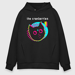 Толстовка оверсайз мужская The Cranberries rock star cat, цвет: черный