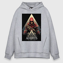 Мужское худи оверсайз Assassins creed красный костюм