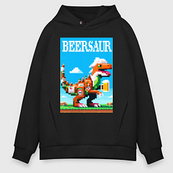 Мужское худи оверсайз Beersaur - pixel art