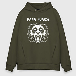 Мужское худи оверсайз Papa Roach rock panda