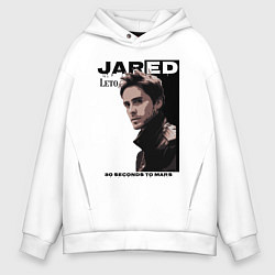 Толстовка оверсайз мужская Jared Joseph Leto 30 Seconds To Mars, цвет: белый