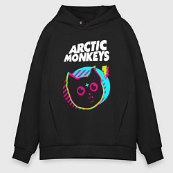 Мужское худи оверсайз Arctic Monkeys rock star cat