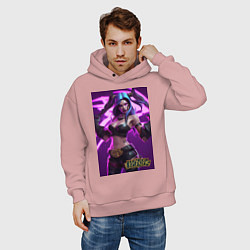 Толстовка оверсайз мужская League of Legends Akali Kda, цвет: пыльно-розовый — фото 2