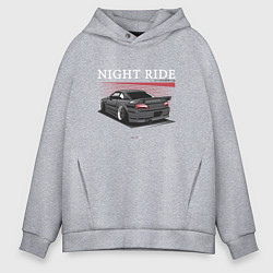 Мужское худи оверсайз Nissan skyline night ride