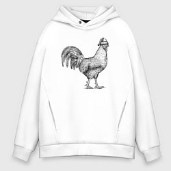 Мужское худи оверсайз Новогодний петух