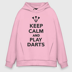 Мужское худи оверсайз Расслабься и играй в дартс