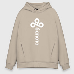 Мужское худи оверсайз Cloud9 - vertical logo