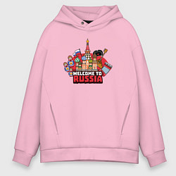 Мужское худи оверсайз Welcome to Russia color