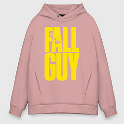 Толстовка оверсайз мужская The fall guy logo, цвет: пыльно-розовый