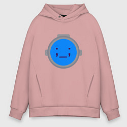 Мужское худи оверсайз Синий из Content Warning