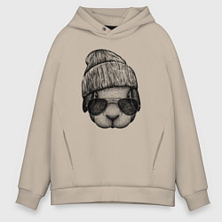 Мужское худи оверсайз Кролик-хипстер