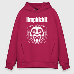 Толстовка оверсайз мужская Limp Bizkit rock panda, цвет: маджента