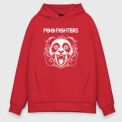 Мужское худи оверсайз Foo Fighters rock panda