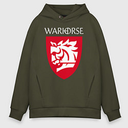 Толстовка оверсайз мужская Warhorse logo, цвет: хаки