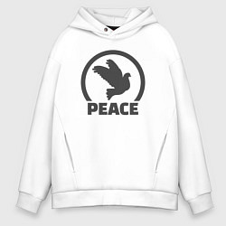 Мужское худи оверсайз Peace bird