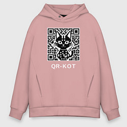Мужское худи оверсайз QR-кот