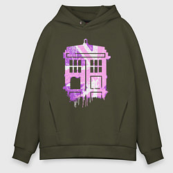 Мужское худи оверсайз Pink tardis