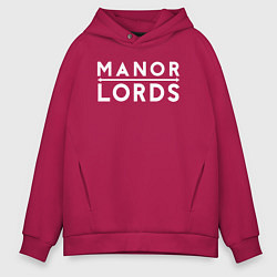 Толстовка оверсайз мужская Manor lords logo, цвет: маджента