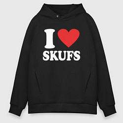 Мужское худи оверсайз I love - skufs