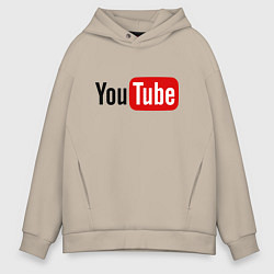 Мужское худи оверсайз You tube logo