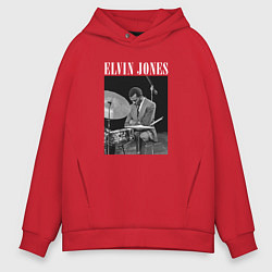 Мужское худи оверсайз Elvin Jones великий джазовый барабанщик