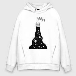 Мужское худи оверсайз Художник космонавт