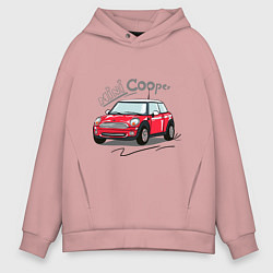 Толстовка оверсайз мужская Mini Cooper, цвет: пыльно-розовый