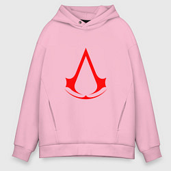 Мужское худи оверсайз Red logo of assassins