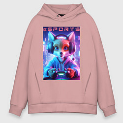 Мужское худи оверсайз Funny fox - e sports ai art