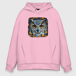 Мужское худи оверсайз Бэта сова